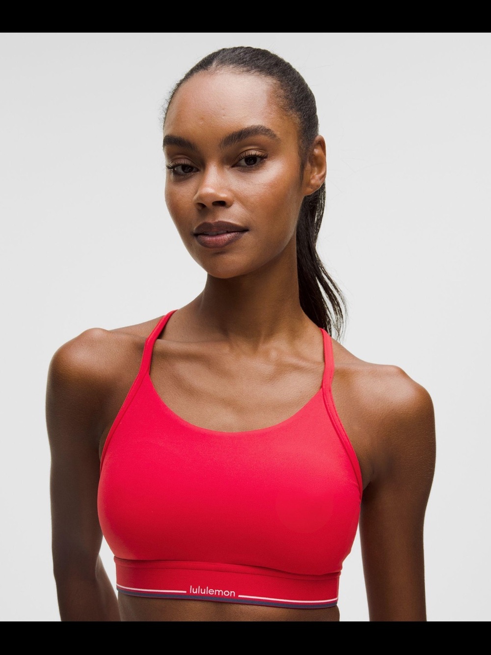 Lululemon Flow Y Mid-Support Bra *Logo NWT Size 10 Lululemon Red